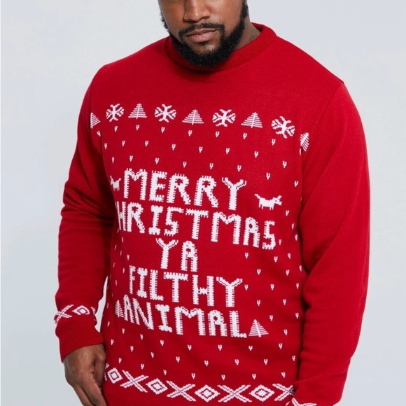 Ugly Christmas Sweater Home Alone Filthy Animal Winter Holiday Unisex Sz S/M - Picture 6 of 10